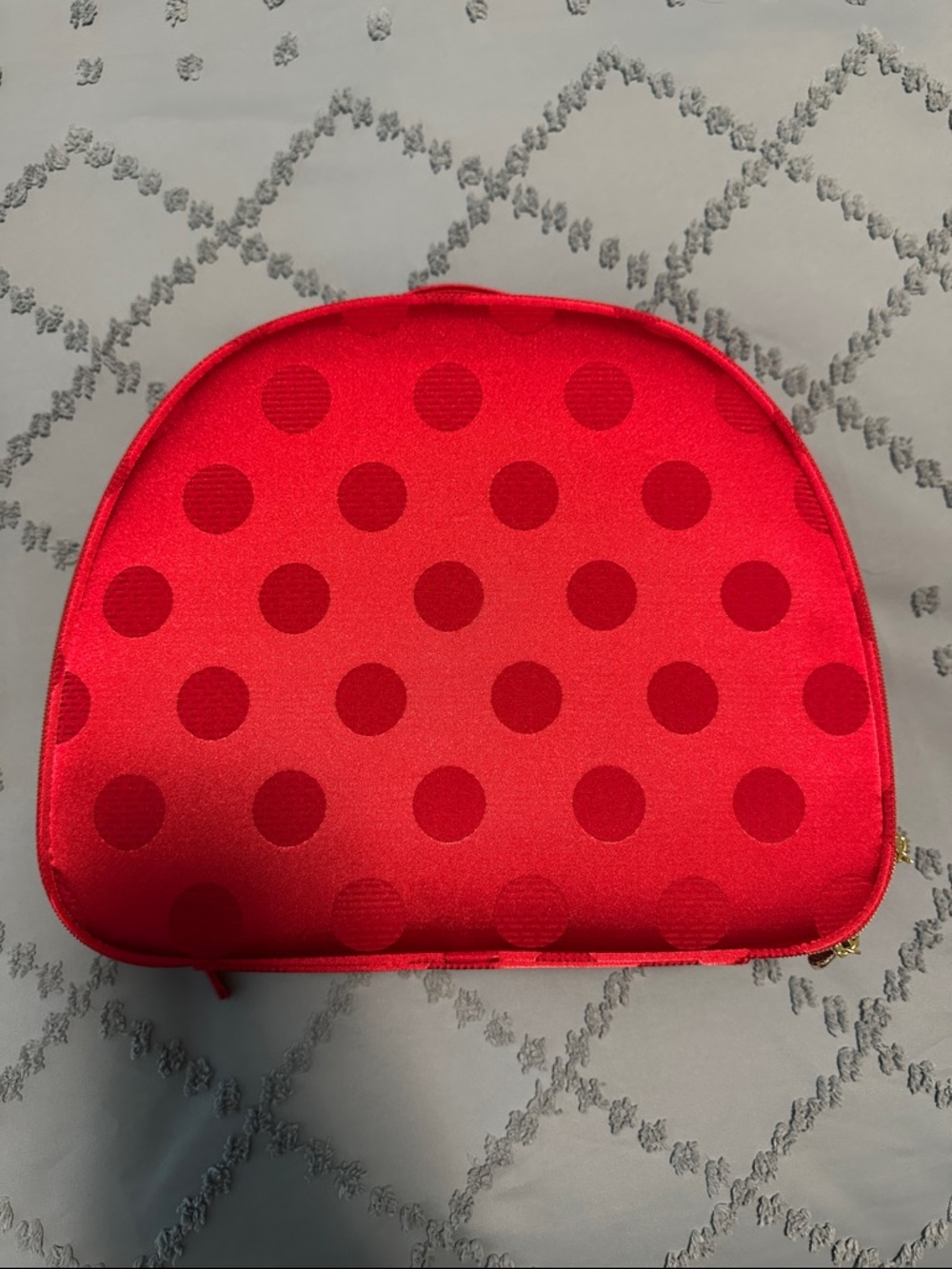 Estee Lauder Red Polka Dot Cosmetic Bag
